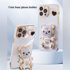 Trendy‎ Teddy Heart I Phone 15  Case